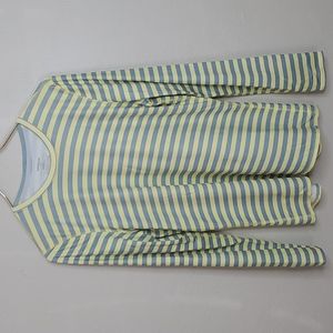 Patagonia Yellow and Gray Striped Women's Top size L